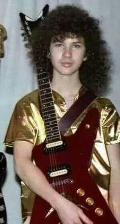 14 year old Darrell Abbott with red Dean guitar